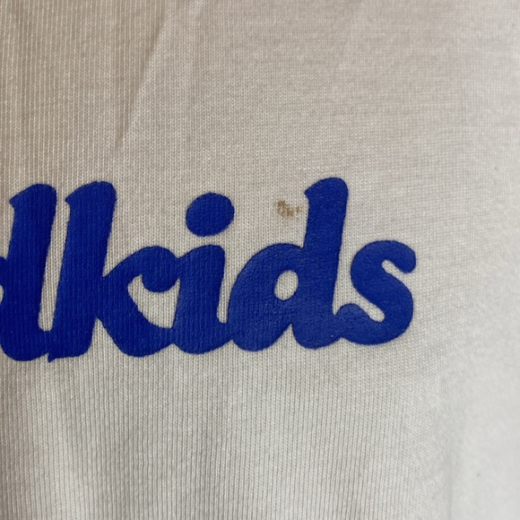 STAINED A FEW GOOD KIDS Logo Print Crew Neck Long Sleeve Tee size XL - Picture 3 of 13